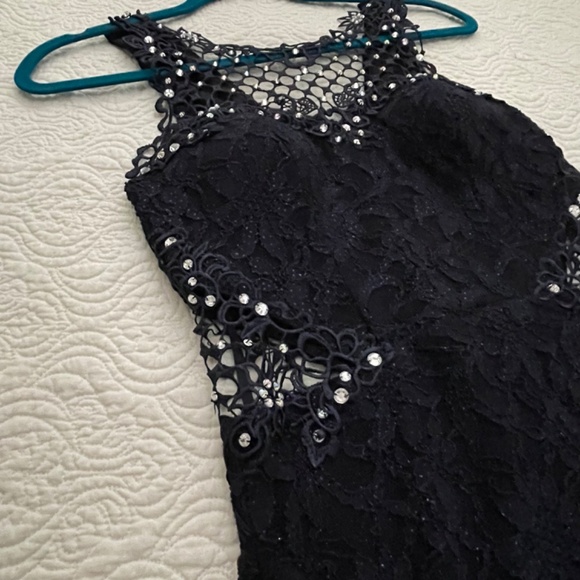 Jodi Kristopher Midnight Blue Evening Dress Size 1 - Picture 1 of 16